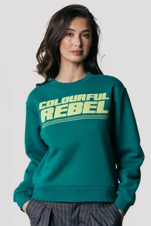 Truien<Colourful Rebel Puff Logo Sweat | Shady Green Shadygreen