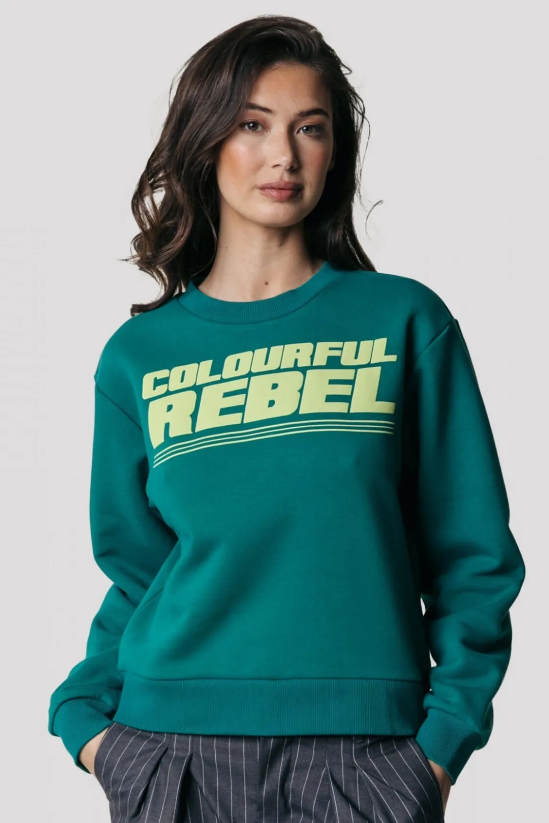 Truien<Colourful Rebel Puff Logo Sweat | Shady Green Shadygreen