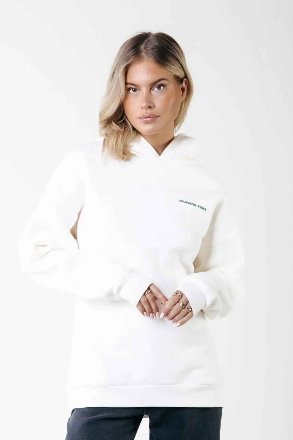 Hoodies<Colourful Rebel CR Bold Logo Hoodie | Off white Offwhite