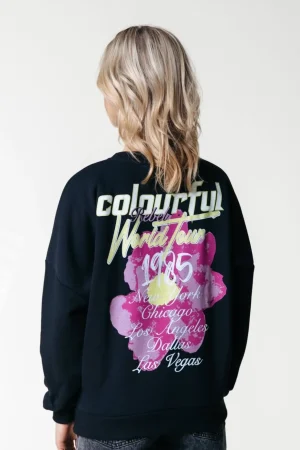 Truien<Colourful Rebel Flower World Tour Sweat | Black