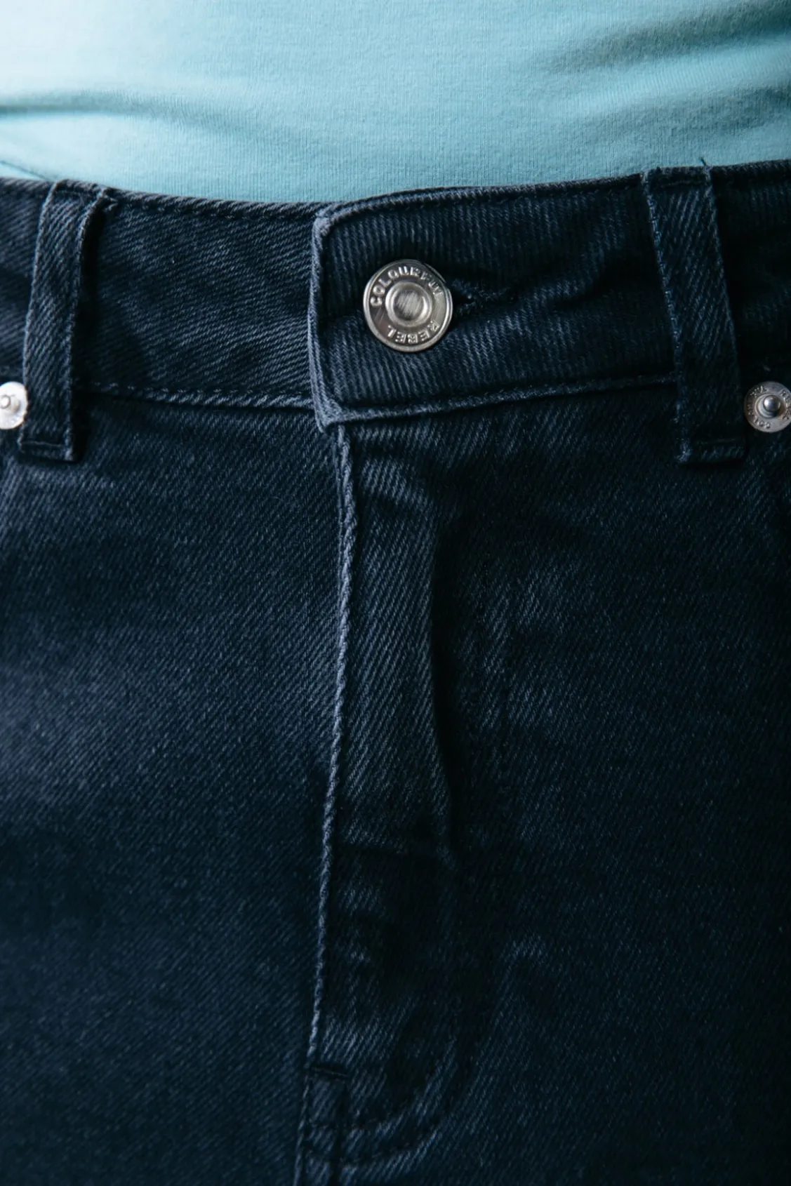 Broeken<Colourful Rebel Gaias High Rise Denim | Dark grey denim Darkgreydenim