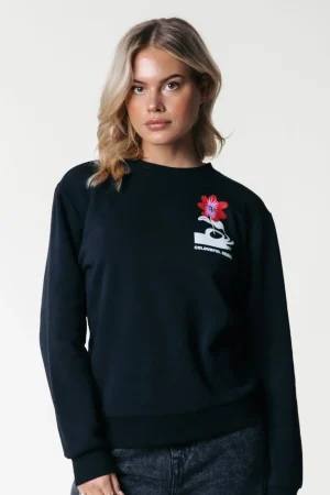 Truien<Colourful Rebel Hand Flower Sweat | Black