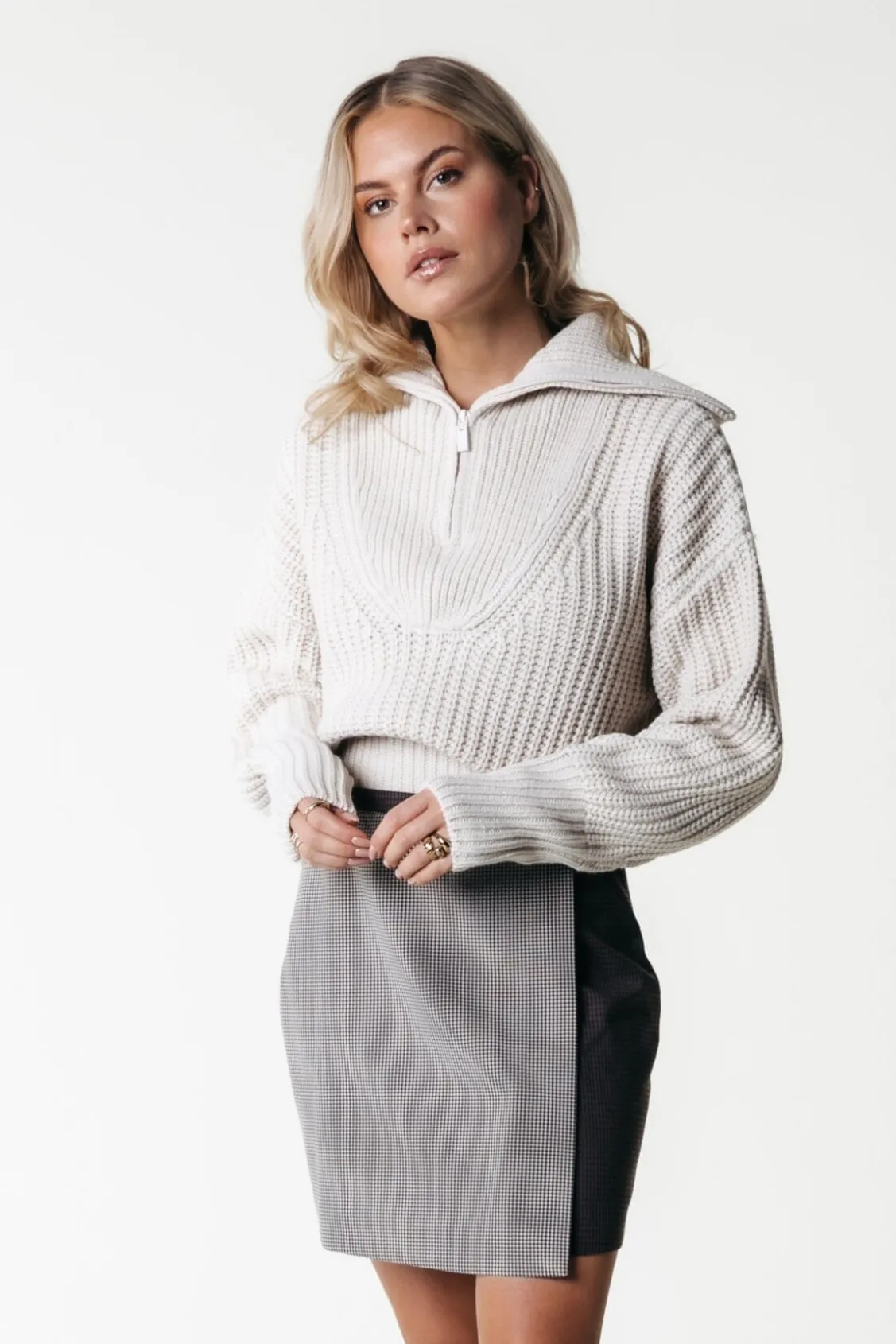 Rokken<Colourful Rebel Maeve Check Skirt | Darkest Brown Darkestbrown