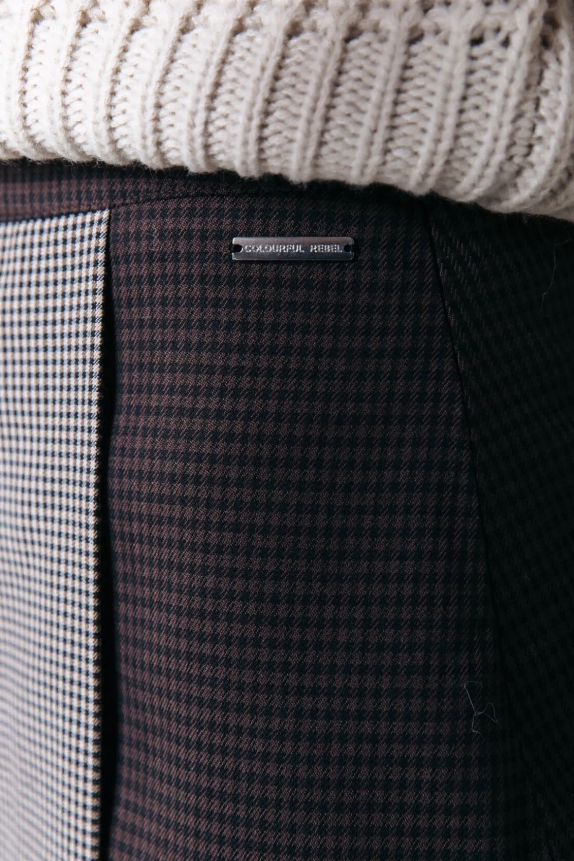 Rokken<Colourful Rebel Maeve Check Skirt | Darkest Brown Darkestbrown