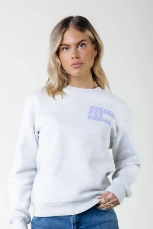 Truien<Colourful Rebel Puff Logo Sweat | Light grey melange Lightgreymelange