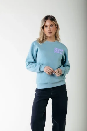Truien<Colourful Rebel Puff Logo Sweat | Mineral blue Mineralblue