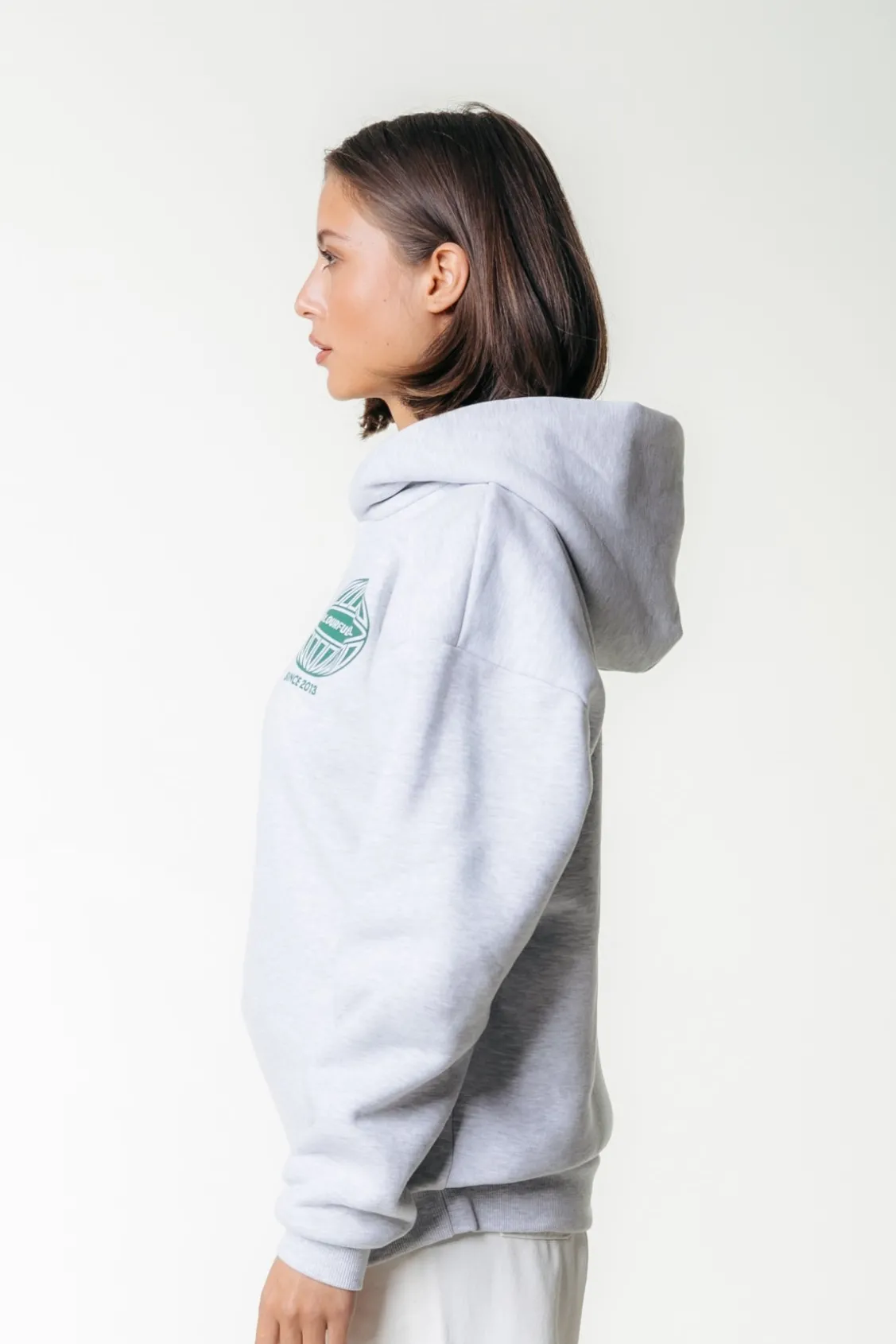 Hoodies<Colourful Rebel Racer Logo Hoodie | Light grey melange Lightgreymelange