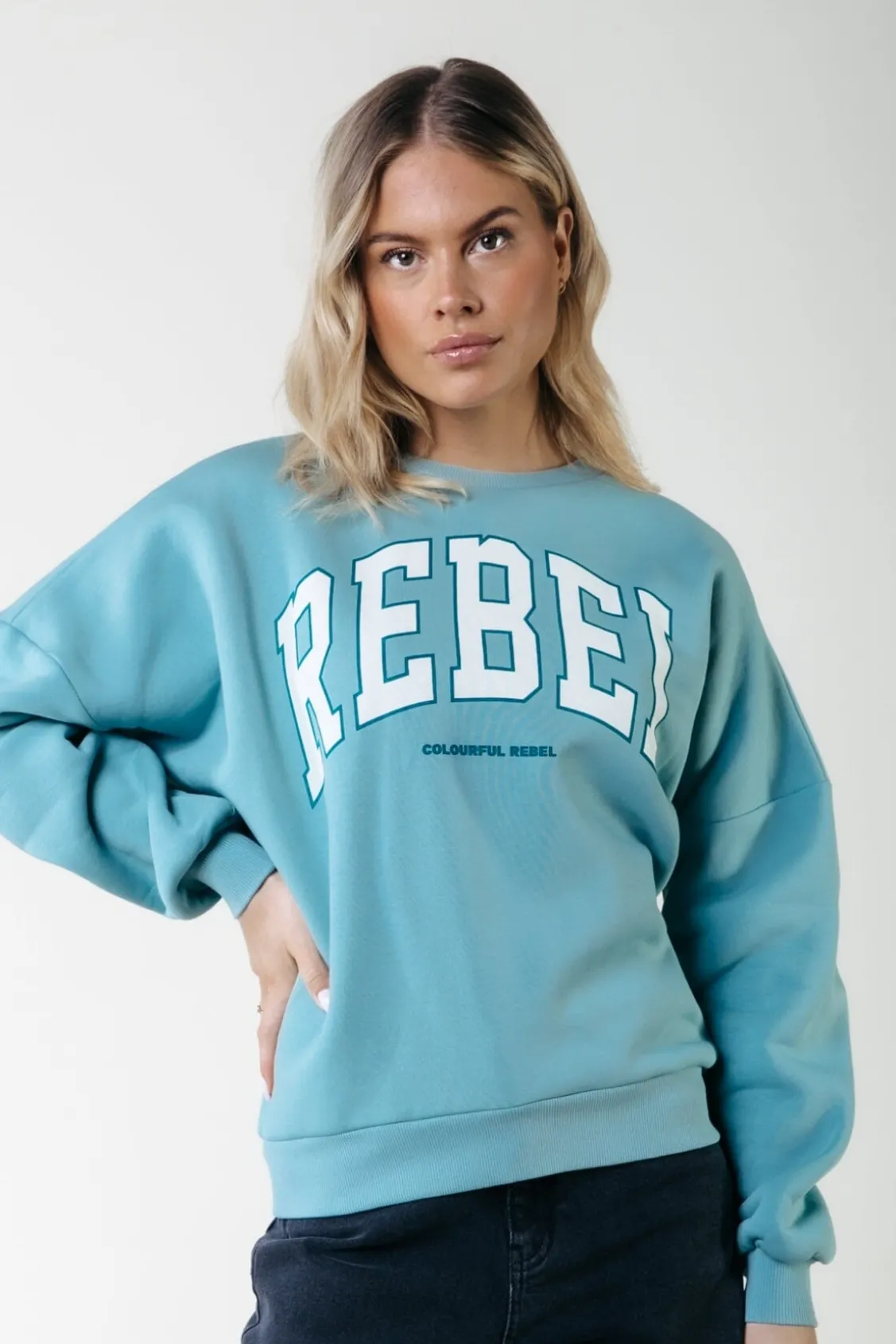Truien<Colourful Rebel Rebel Sweat | Mineral blue Mineralblue