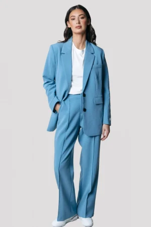 Broeken<Colourful Rebel Rus Straight Pants | Adriatic Blue Adriaticblue