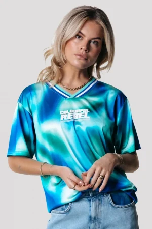 T-shirts<Colourful Rebel Tayla Blurred Football T-shirt | Multicolor