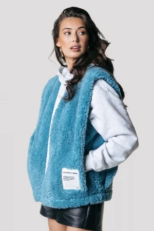 Jassen | Blazers<Colourful Rebel Yoni Teddy Gilet | Adriatic Blue Adriaticblue